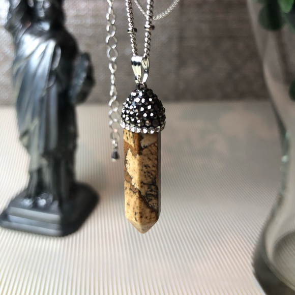 🍁Pendent 🍂JASPER Natural Brown Genuine Stone🍁 - Picture 5 of 6